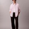Camicia comoda a righe in cotone con bottoni Camicia comoda a righe in cotone con bottoni