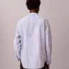 Camicia comoda a righe in cotone con bottoni Camicia comoda a righe in cotone con bottoni