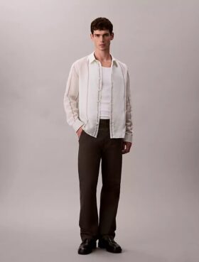 Camicia comoda in cotone e nylon