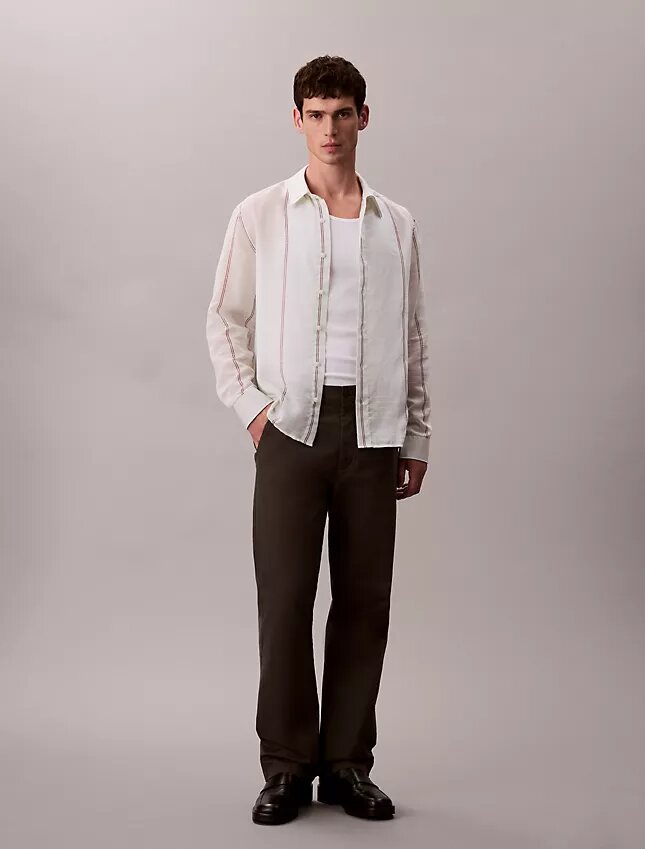 Camicia comoda in cotone e nylon Camicia comoda in cotone e nylon