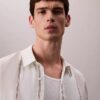 Camicia comoda in cotone e nylon Camicia comoda in cotone e nylon