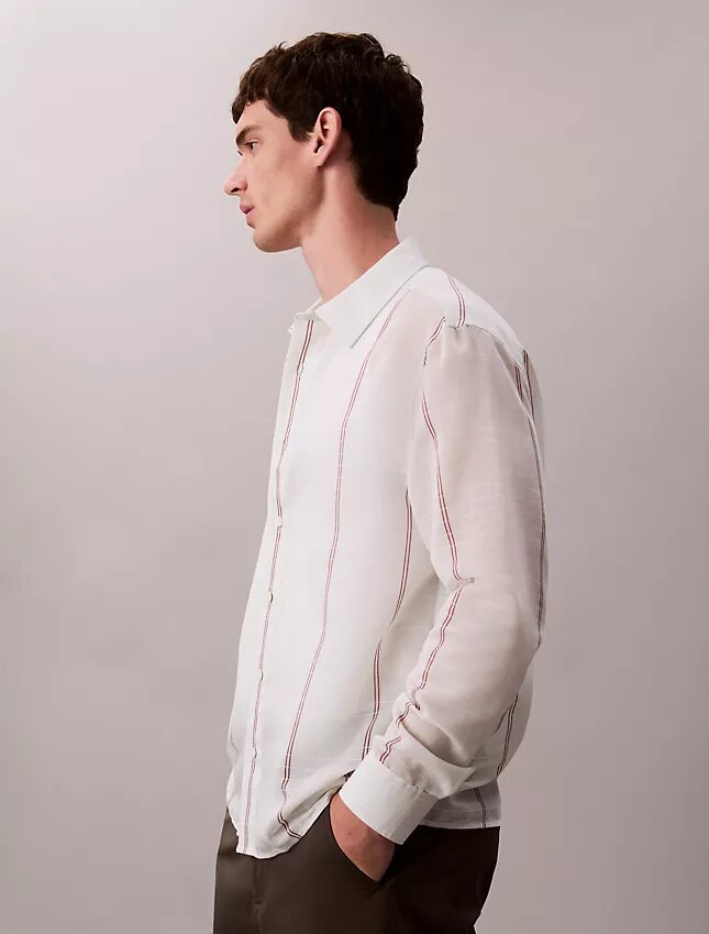 Camicia comoda in cotone e nylon Camicia comoda in cotone e nylon