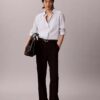 Camicia con bottoni e linguette in lyocell Camicia con bottoni e linguette in lyocell