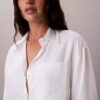 Camicia con bottoni e linguette in lyocell Camicia con bottoni e linguette in lyocell