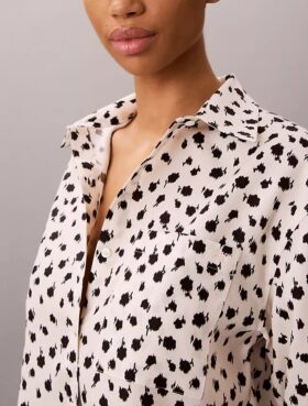 Camicia con bottoni e linguette in lyocell