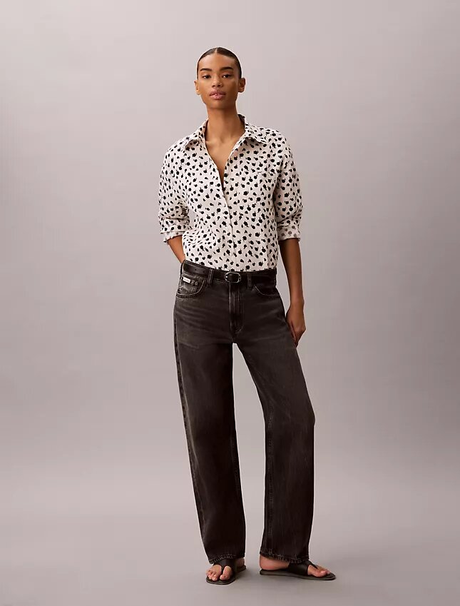 Camicia con bottoni e linguette in lyocell Camicia con bottoni e linguette in lyocell