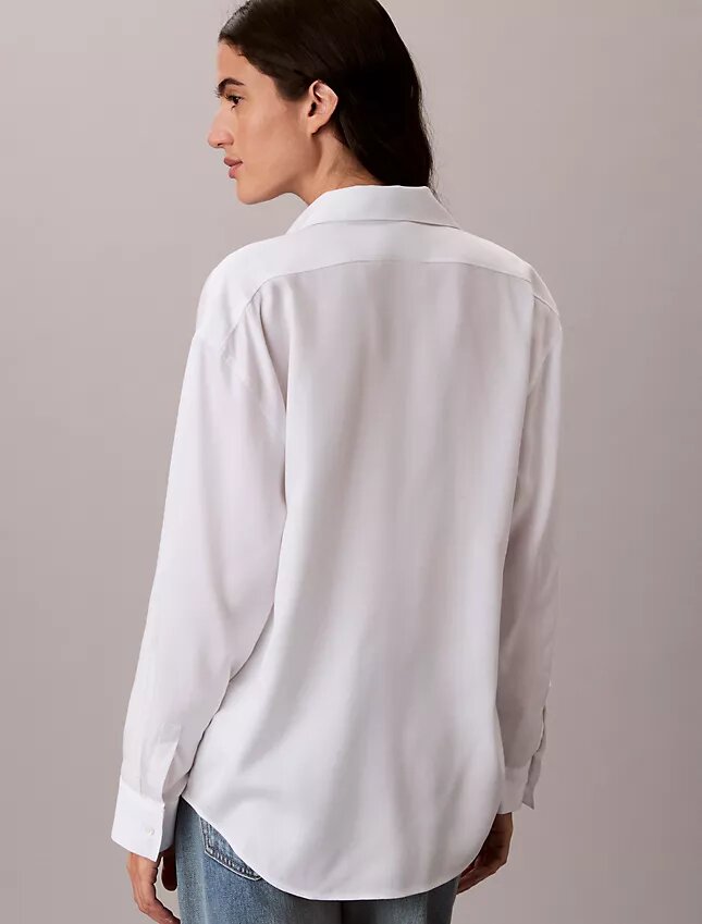 Camicia con bottoni e linguette in lyocell Camicia con bottoni e linguette in lyocell