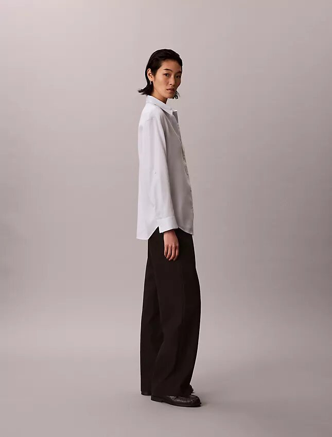 Camicia con bottoni e linguette in lyocell Camicia con bottoni e linguette in lyocell