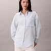 Camicia con linguette in doppia garza Camicia con linguette in doppia garza