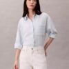 Camicia con linguette in doppia garza Camicia con linguette in doppia garza