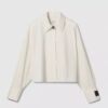 Camicia corta abbottonata in popeline