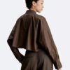 Camicia corta con maniche a pipistrello e bottoni Camicia corta con maniche a pipistrello e bottoni