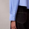 Camicia corta in popeline a quadretti Camicia corta in popeline a quadretti