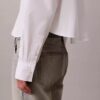 Camicia corta in popeline con bottoni e vestibilità comoda Camicia corta in popeline con bottoni e vestibilità comoda