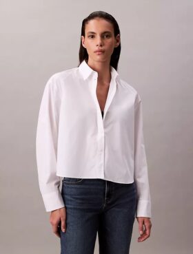 Camicia corta squadrata con bottoni