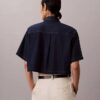 Camicia corta squadrata in misto Lyocell Camicia corta squadrata in misto Lyocell