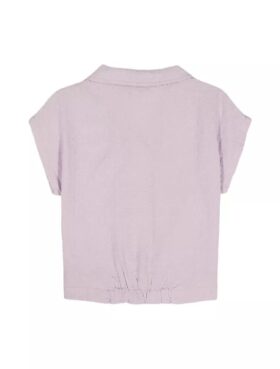 Camicia da bambina con bottoni e nodo