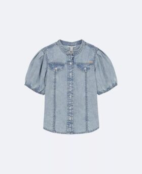 Camicia da bambina in Denim con bottoni