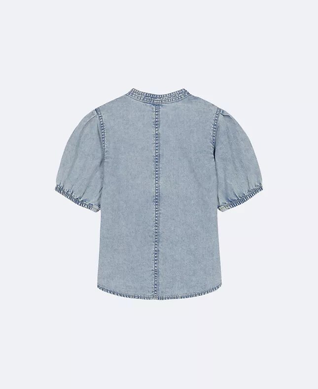 Camicia da bambina in Denim con bottoni Camicia da bambina in Denim con bottoni