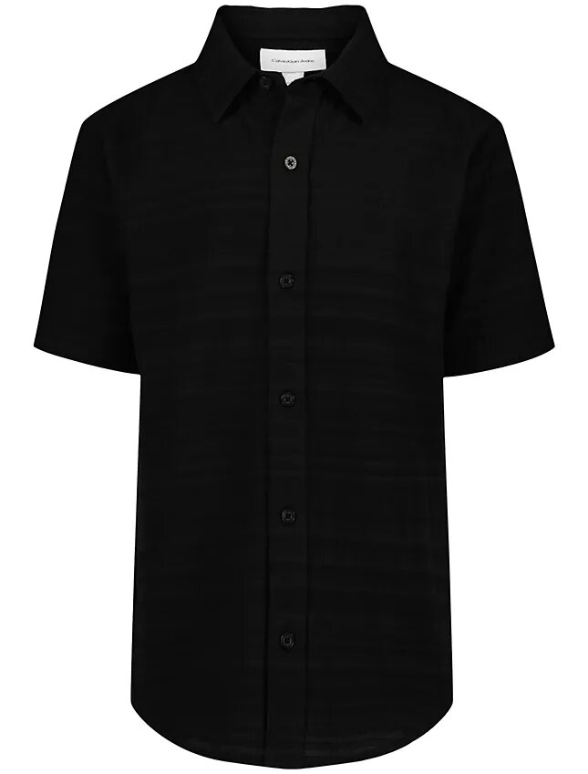 Camicia da bambino con righe testurizzate e bottoni Camicia da bambino con righe testurizzate e bottoni