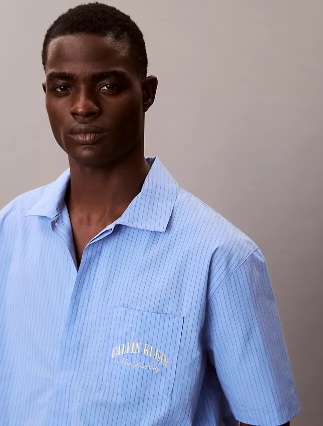 Camicia da notte classica in popeline di cotone Heritage Camicia da notte classica in popeline di cotone Heritage