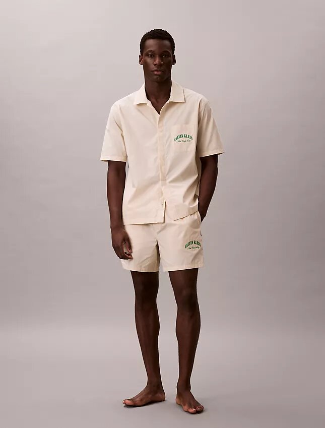 Camicia da notte classica in popeline di cotone Heritage Camicia da notte classica in popeline di cotone Heritage