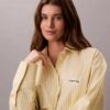 Camicia da notte corta in popeline di cotone