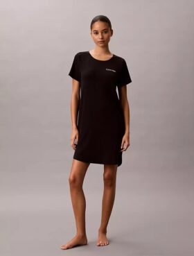 Camicia da notte in misto viscosa e cotone