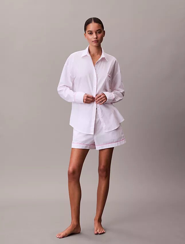 Camicia da notte in popeline di cotone per San Valentino Camicia da notte in popeline di cotone per San Valentino