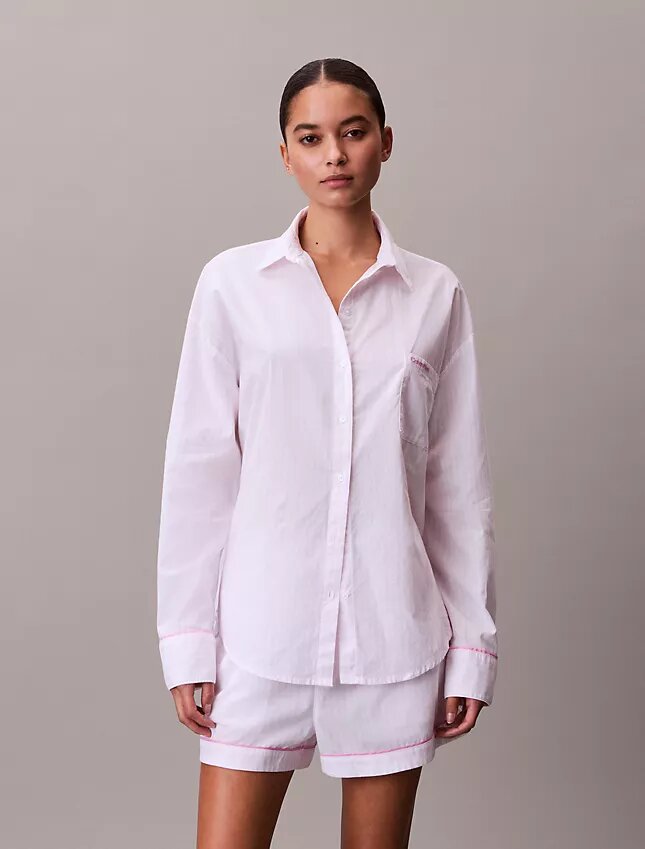 Camicia da notte in popeline di cotone per San Valentino Camicia da notte in popeline di cotone per San Valentino