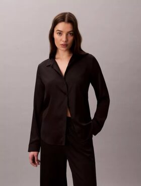 Camicia da notte in raso lucido