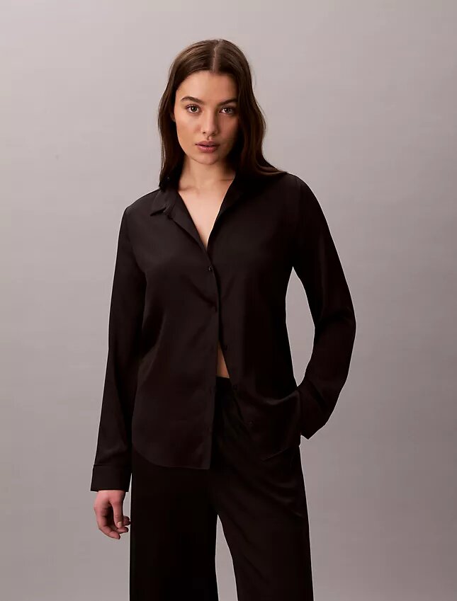 Camicia da notte in raso lucido Camicia da notte in raso lucido