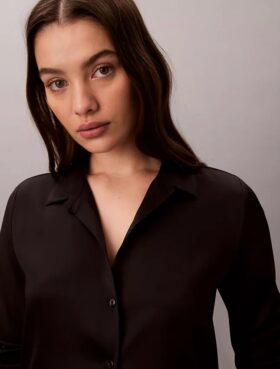 Camicia da notte in raso lucido