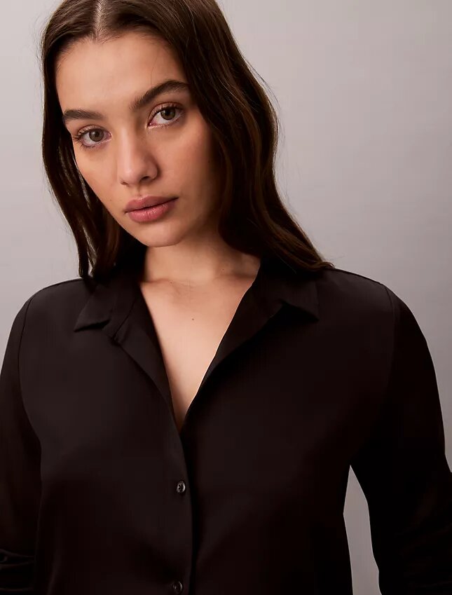 Camicia da notte in raso lucido Camicia da notte in raso lucido