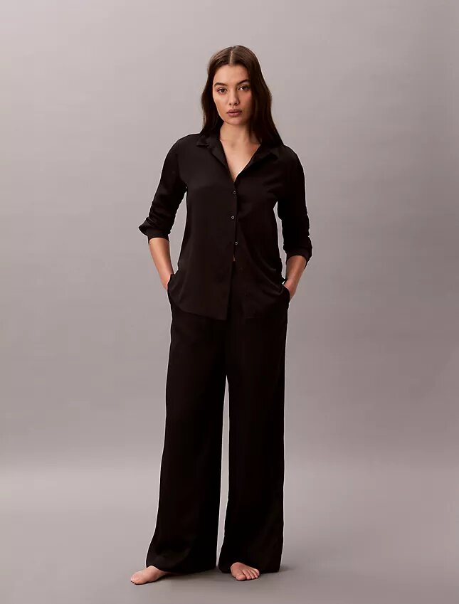 Camicia da notte in raso lucido Camicia da notte in raso lucido