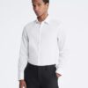 Camicia elegante slim fit in cotone a spina di pesce Camicia elegante slim fit in cotone a spina di pesce