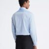 Camicia elegante slim fit in cotone a spina di pesce Camicia elegante slim fit in cotone a spina di pesce