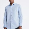 Camicia elegante slim fit in cotone a spina di pesce Camicia elegante slim fit in cotone a spina di pesce