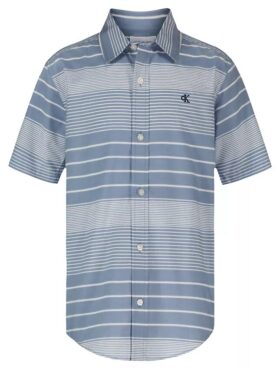 Camicia estiva a righe con bottoni per bambini