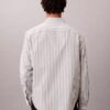 Camicia in popeline lavato a righe tinte in filo Camicia in popeline lavato a righe tinte in filo
