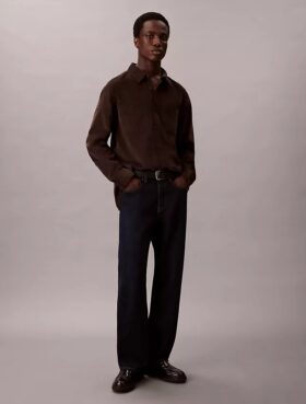 Camicia in velluto a coste dal taglio morbido con colletto button-down