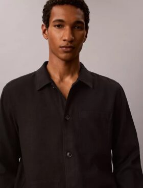 Camicia oversize in misto lino