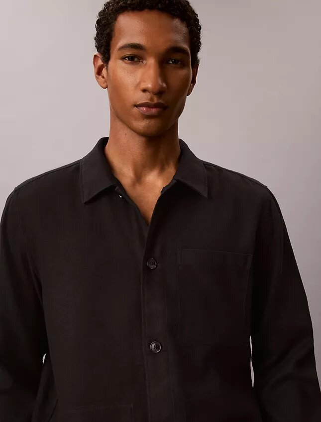 Camicia oversize in misto lino Camicia oversize in misto lino