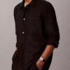 Camicia oversize in misto lino Camicia oversize in misto lino