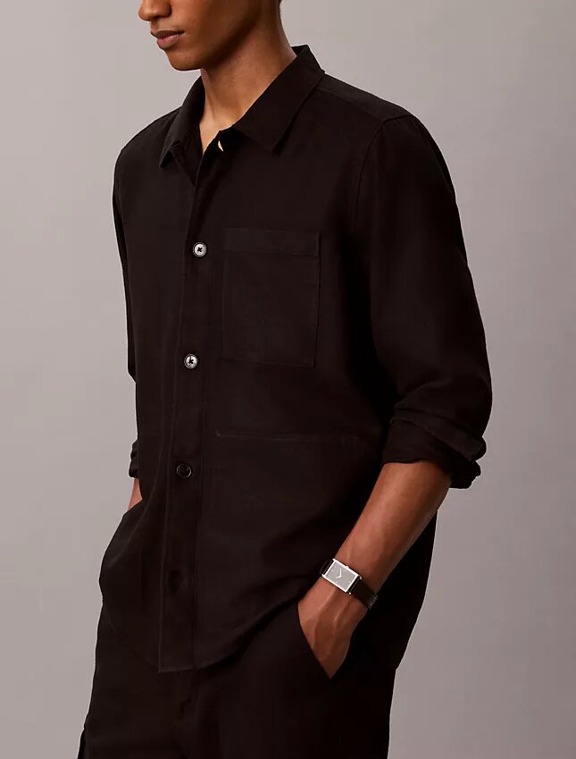 Camicia oversize in misto lino Camicia oversize in misto lino