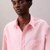 Camicia oversize in popeline di cotone con bottoni Camicia oversize in popeline di cotone con bottoni