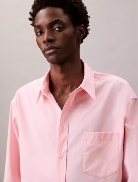 Camicia oversize in popeline di cotone con bottoni