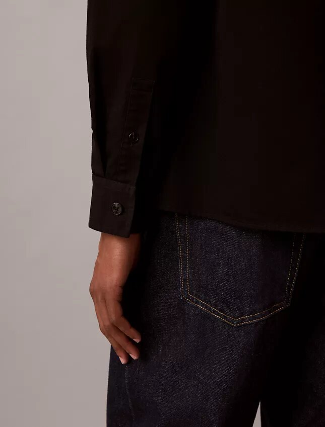Camicia oversize in twill lavato Camicia oversize in twill lavato