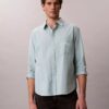 Camicia slim a righe con bottoni Camicia slim a righe con bottoni