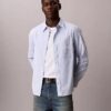 Camicia slim a righe con bottoni